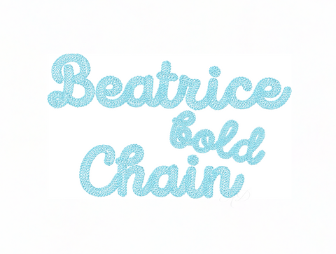 Beatrice Bold Chain Fill Embroidery Font Package