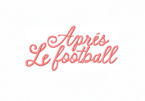 Apres Le Football Embroidery Design