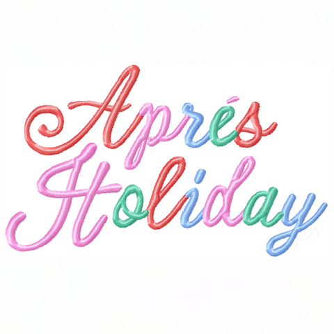 Apres Holiday Embroidery Design