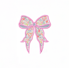 Side Bow Applique Embroidery Machine Design