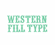 4x4 Western Fill Embroidery Font Package