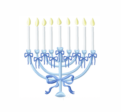 Sweet Menorah Hanukkah Winter Embroidery Design