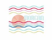 Vintage Beach Sunset Design