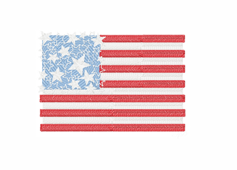 Cottage Chic American Flag Embroidery Design (Copy)