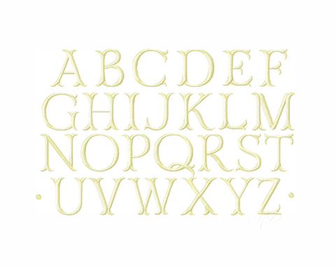 Large 4x4 Ashley Satin Embroidery Font Type Embroidery Font