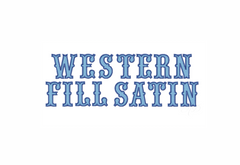 5x7 Western Fill Satin Embroidery Font Type  Embroidery Font (Copy)