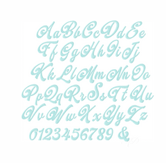 Lilly Script Fill Shadow Type Embroidery Font 4x4