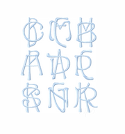 4x4 Darcy Satin Embroidery Font Type Embroidery Font