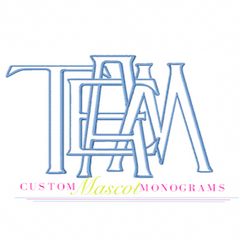 Custom Team Monogram 9 plus Letters