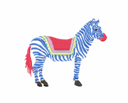 Grand Millenial Chinoiserie Chic Zebra Embroidery Design