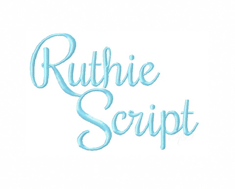 Ruthie Satin Stitch 4x4 Font