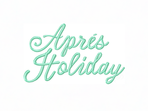 Apres Holiday Embroidery Design