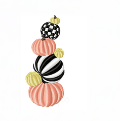 Painted Pumpkin Topiary Embroidery Design