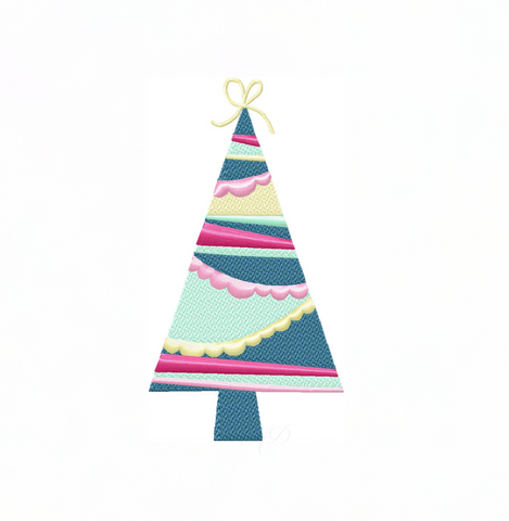 Festive Christmas Trees Embroidery Design Package