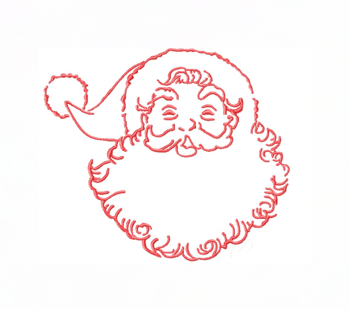 Santa Satin Stitch Embroidery Design – HERRINGTON DESIGN