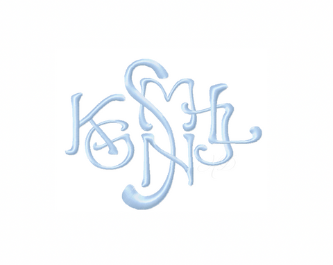 4x4 Darcy Satin Embroidery Font Type Embroidery Font