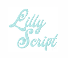 Lilly Script Fill Shadow Type Embroidery Font 4x4