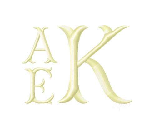 Large 4x4 Ashley Satin Embroidery Font Type Embroidery Font