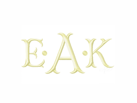 Large 4x4 Ashley Satin Embroidery Font Type Embroidery Font