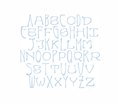 4x4 Darcy Satin Embroidery Font Type Embroidery Font