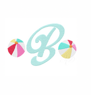 Beach Balls Embroidery Machine Design
