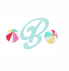 Beach Balls Embroidery Machine Design