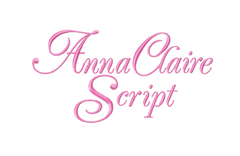 Anna Claire Satin Stitch 4x4 Font