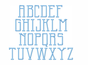 Small Jackson Satin Embroidery Font