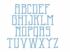 Small Jackson Satin Embroidery Font