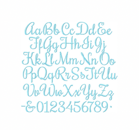Ruthie Satin Stitch 4x4 Font