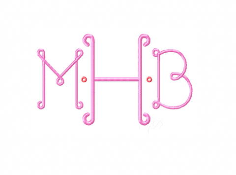 Macy Bea Satin Stich Embroidery Font