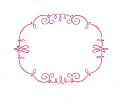 Scroll Frame Satin Embroidery Design