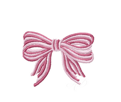 Mini Striped Bow Embroidery Design