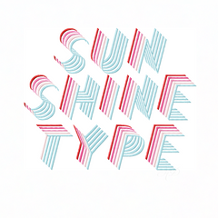 Sunshine 2" Rainbow Embroidery Font