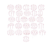 3.5" Circle Dot Master circle Monogram Embroidery Font