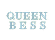 2" 4x4 Queen Bess Embroidery Font