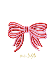 Mini Striped Bow Embroidery Design