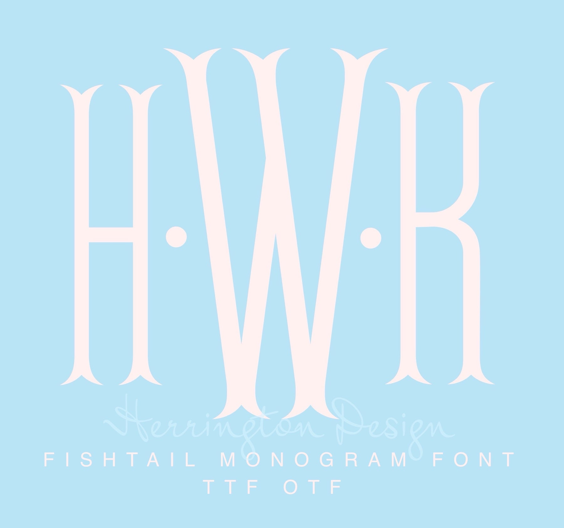 Fishtail Monogram Examples Fishtail Monogram Desktop Font – HERRINGTON DESIGN