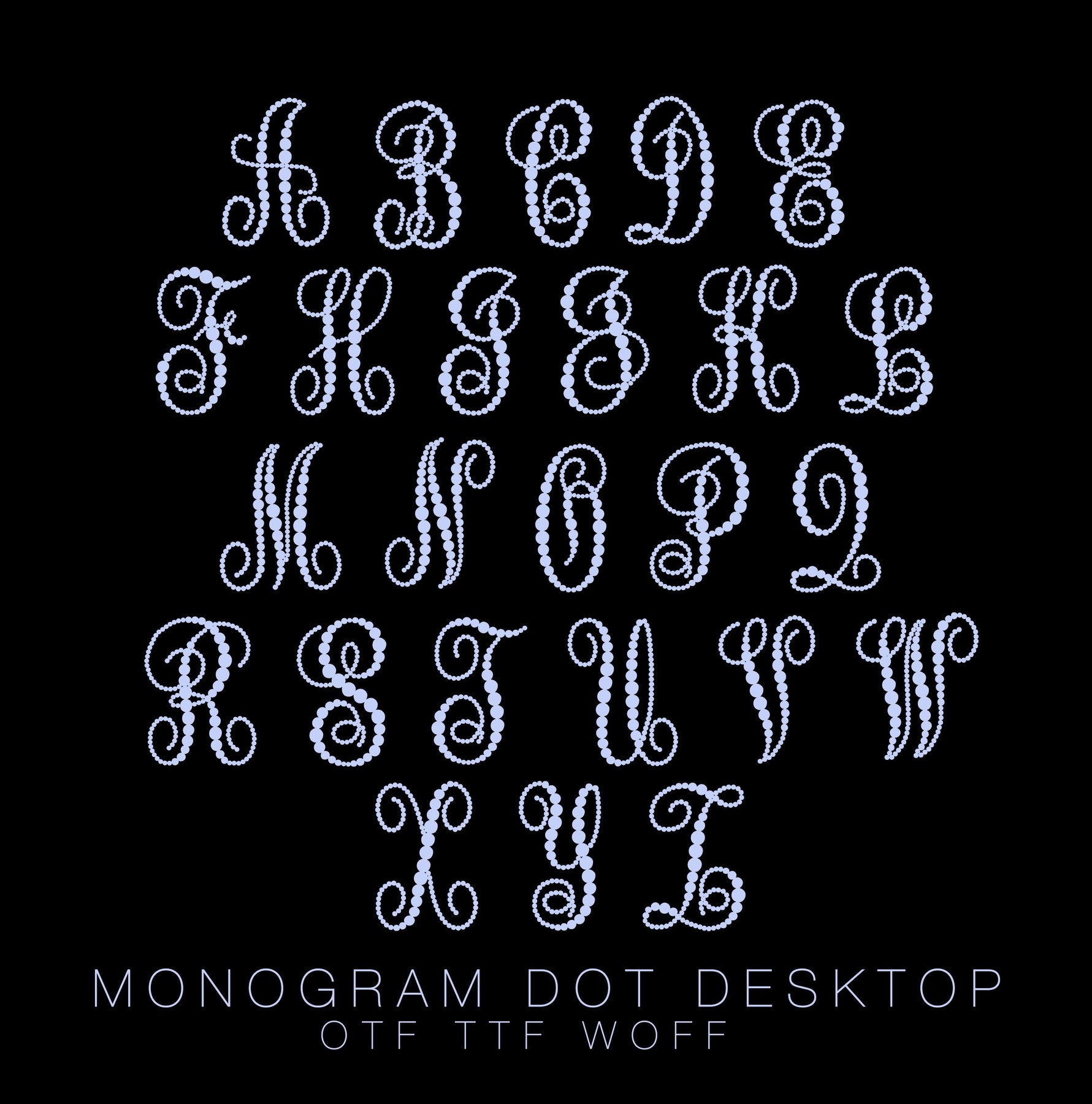 Monogram Dot Script TYPEFACE FONT – HERRINGTON DESIGN