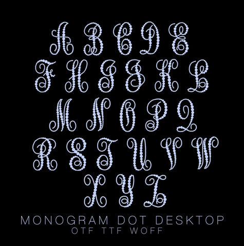 Monogram Dot Script TYPEFACE FONT – HERRINGTON DESIGN