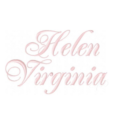 Helen Virginia Embroidery Font