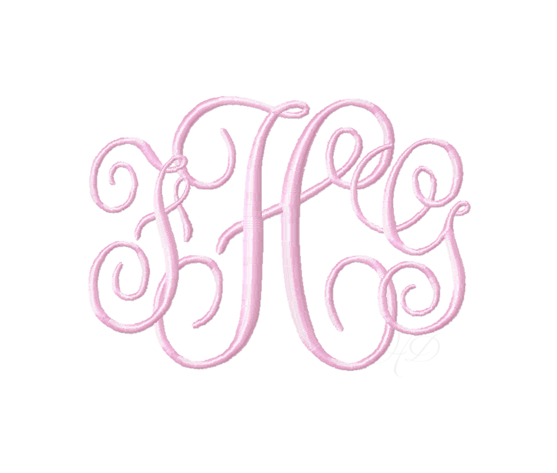 4x4 Script Allison Script Embroidery Font - Perfect for Custom Monograms ...