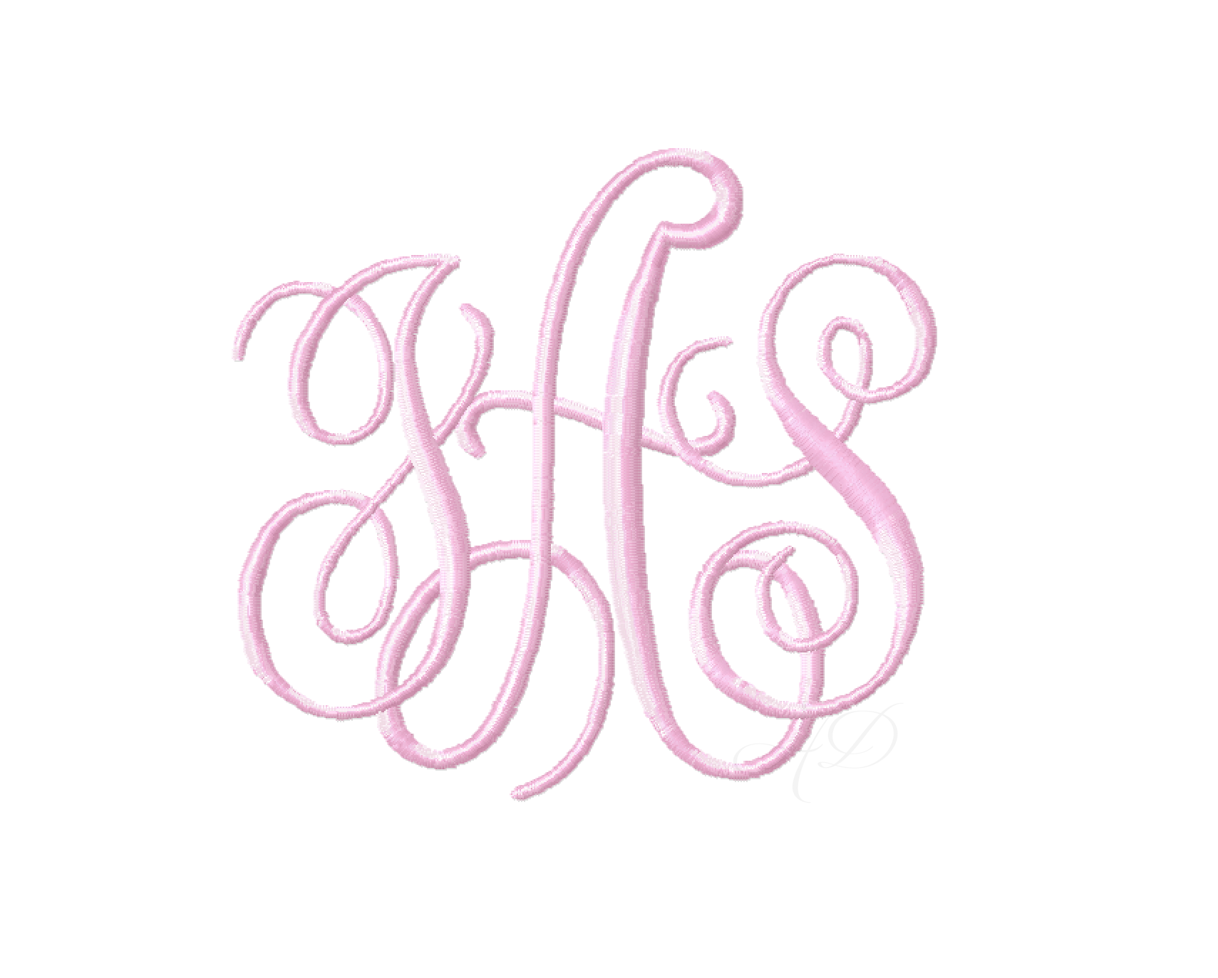 4x4 Script Allison Script Embroidery Font - Perfect for Custom Monograms ...