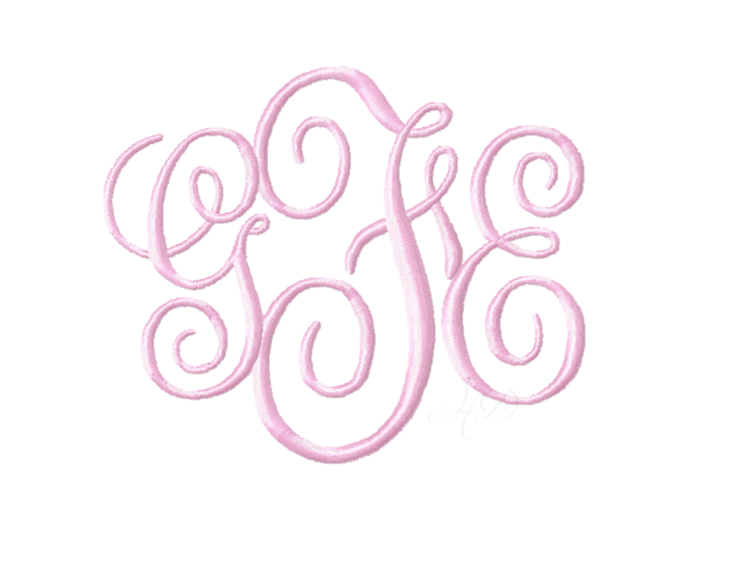4x4 Script Allison Script Embroidery Font - Perfect for Custom Monograms ...