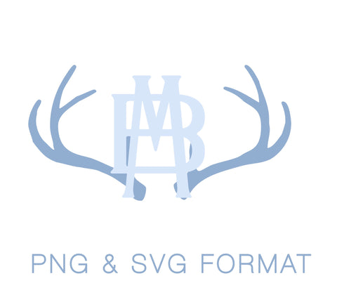 Antler Monogram PNG PDF EPS SVG Monogram Frame