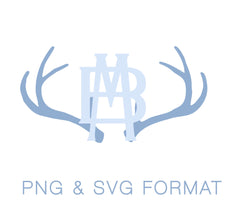 Antler Monogram PNG PDF EPS SVG Monogram Frame
