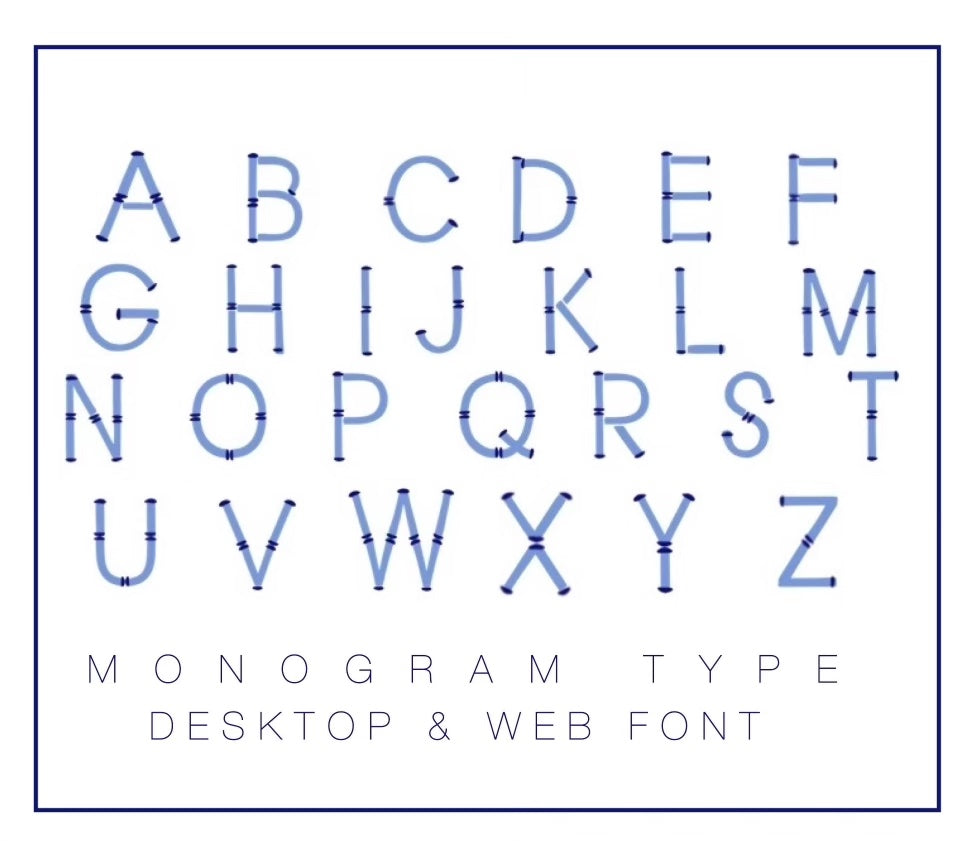 Bamboo Monogram DESKTOP & WEB FONT
