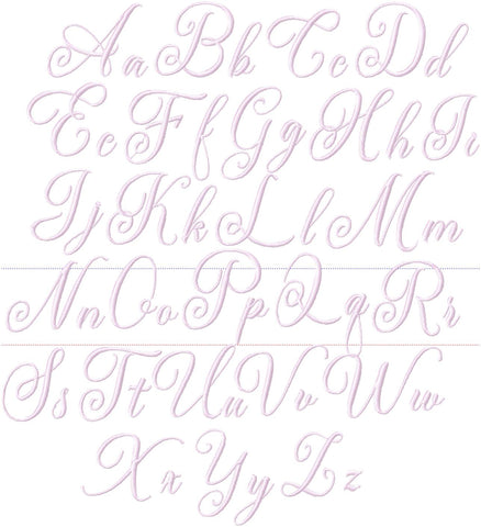 Bentley Mabel Script Embroidery Font 4x4