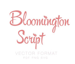 Bloomington Script Monogram PDF PNG SVG & EPS Vector Monogram Font