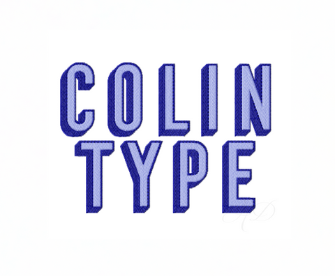 Colin Fill Shadow Type Embroidery Font